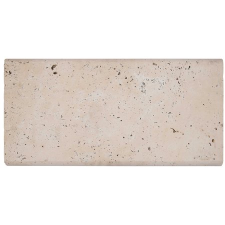 MSI Tuscany Beige 12 in.  X 24 in.  Honed Travertine Double Bullnose Pool Coping ZOR-LSC-0085